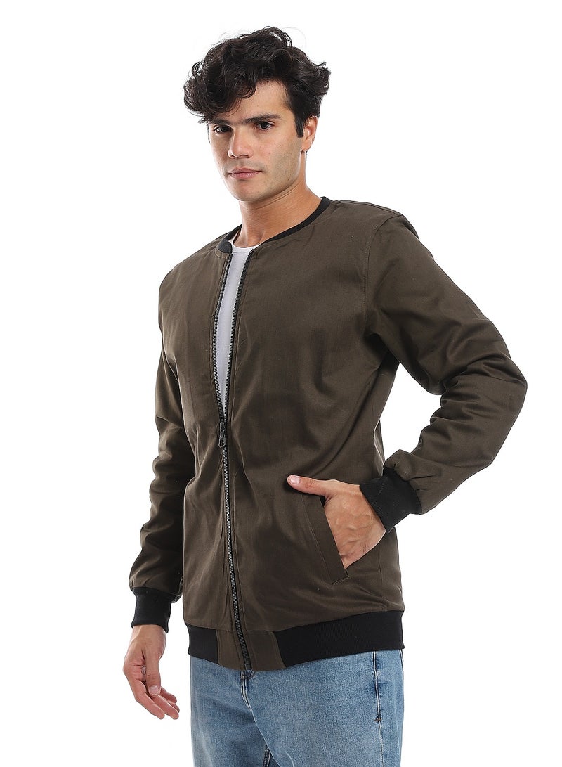 Caesar Mens Jabardine Lining Jacket With Zipper  - Image 2