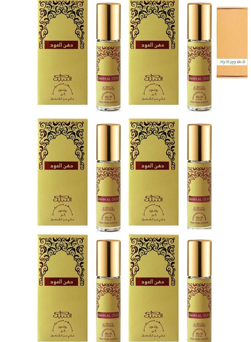 Nabeel 6 Pcs Nabeel Dahn Al Oud Alcohol Free Roll On Oil Perfume 6ML - Image 1