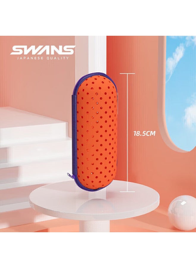 Swans Swimming Goggles Case, Breathable Lightweight Eyeglass Case, Professional Waterproof Large Goggles Storage Box, Portable Swimming Equipment, Navy Blue - Image 3