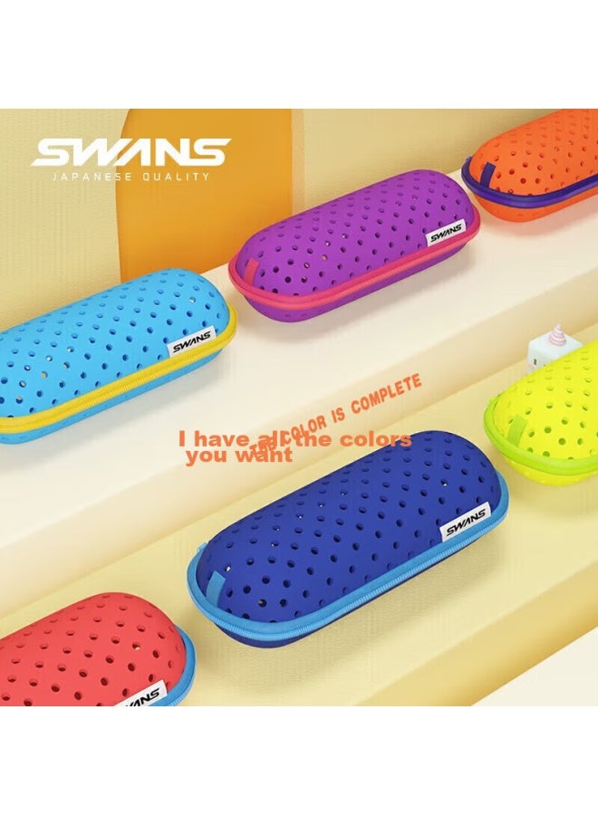 Swans Swimming Goggles Case, Breathable Lightweight Eyeglass Case, Professional Waterproof Large Goggles Storage Box, Portable Swimming Equipment, Navy Blue - Image 5