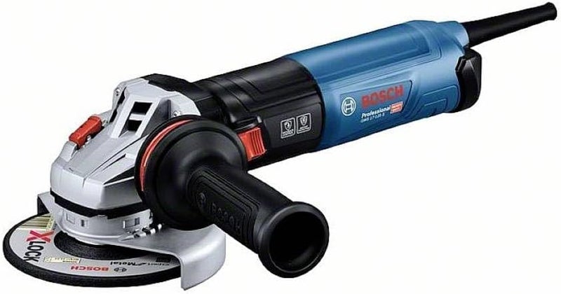 BOSCH Gws 17 125 S Angle Grinder, 1700 Watt, 11500 Rpm, 125 Mm Disc Diameter, Improved Dust Protection By Air Inlets At The Backside Of The Tool