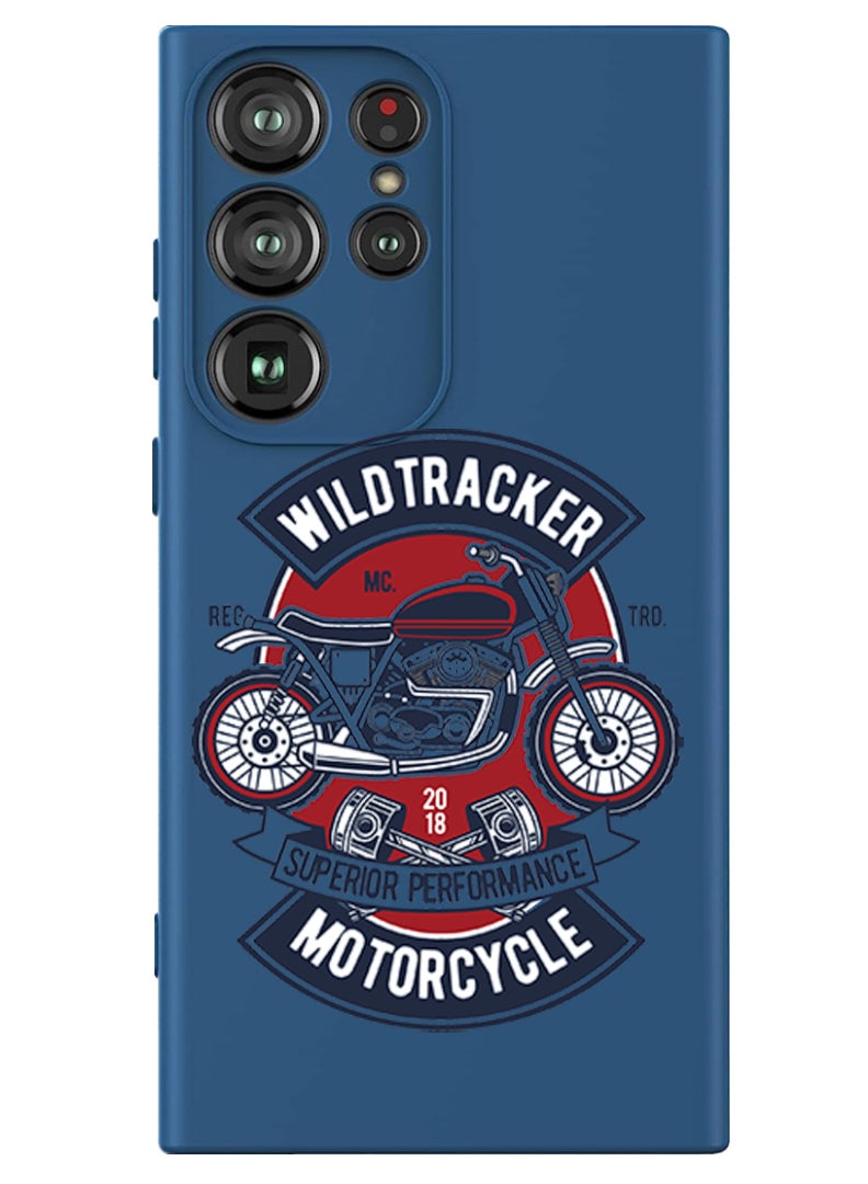 Theodor Protective Slim Fit Case Liquid Silicone Cover with Full Body Protection Anti-Scratch Shockproof Case For Samsung Galaxy S24 Ultra (Blue) - wil;d tracker - Image 1