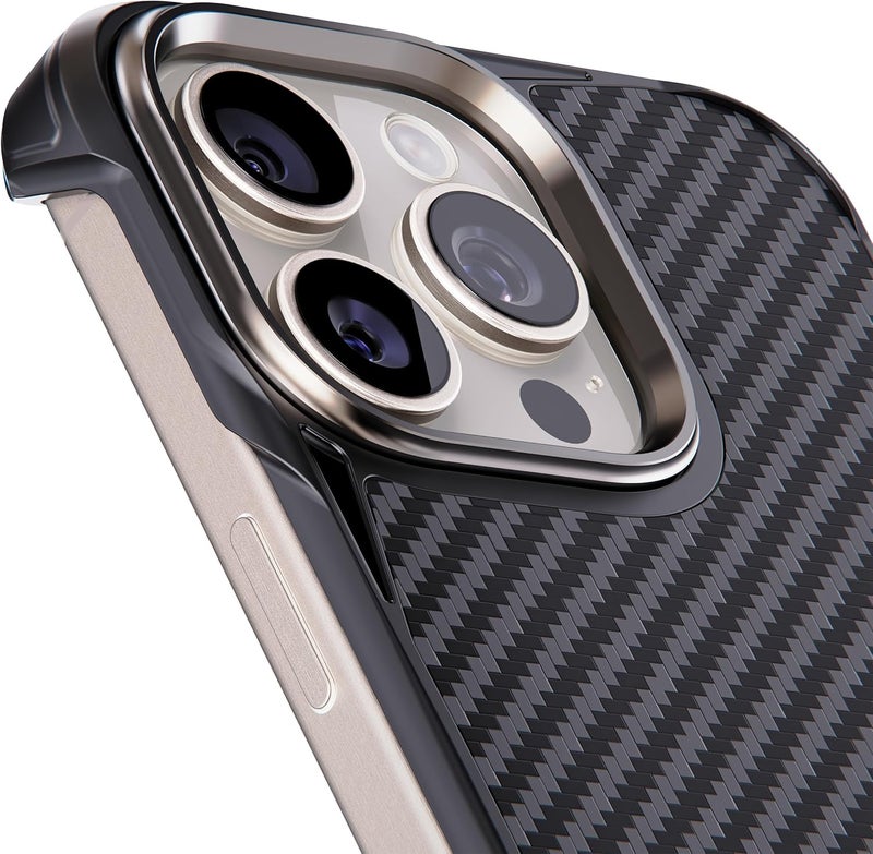 ريبل علبة لهاتف iPhone 15 Pro Max [سلسلة Flex] جوانب مكشوفة للراحة، ألياف الأراميد، متوافقة بقوة مع MagSafe، مقاومة للصدمات، عدسة معدنية، تصميم حماية بدون إطار، هاتف 6.7 بوصة 2023 (Flex) - Image 2