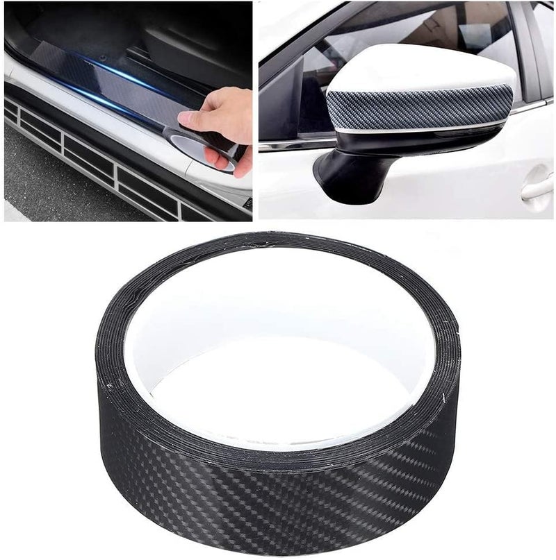 Automaze Car Door Universal Edge Guard Clear Door Sill & Trim Protector, Vinyl Protection Film/Tape, Fit for Most Cars (Carbon Black, 3cm X 9.8ft) - Image 2