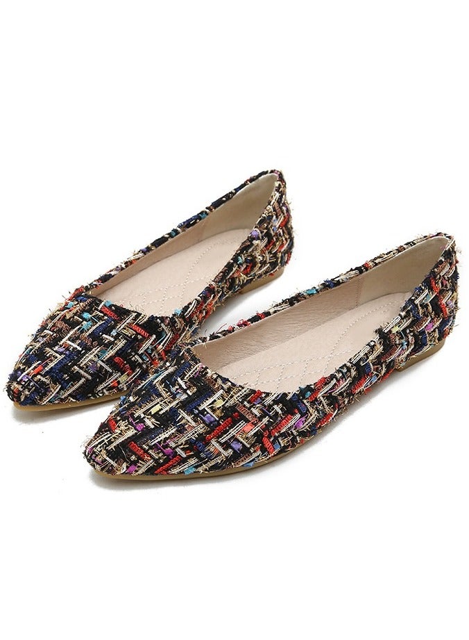 KUYING Flat Sole Single Shoe Women