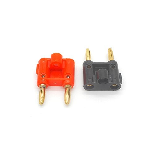 Eightnoo 10 Pack Gold Plated Dual Banana Plug Speaker Connectors Screw Type Dual Tip Banana Plug Clips for Speaker Wires Black+Red - Image 4