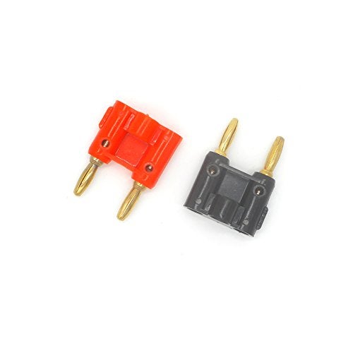 Eightnoo 10 Pack Gold Plated Dual Banana Plug Speaker Connectors Screw Type Dual Tip Banana Plug Clips for Speaker Wires Black+Red - Image 3