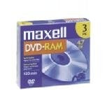 Maxell DVD-RAM47 DISC 4.7GB Rewritable DVD-RAM Disc for Video, 3 Pack - Image 1