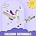 liluwushe Unicorn Collision Transforming Cars Toy 2 in 1 Magnetic Cars Collision Transform into unicorn toy for Boys Girls Age 312 magnetic robo car set Party Gift for Birthday Christmas Purple - Image 4