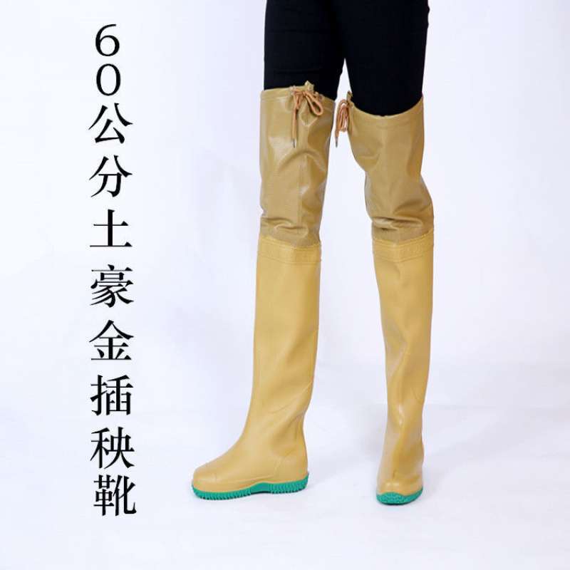 New Style Rice Planting Shoes For Men And Women, High Boots, Paddy Field Shoes And Socks, Soft-Soled Lace-Up Water Shoes, Full Tendon Soft Rain Boots, Rain Boots - Image 2