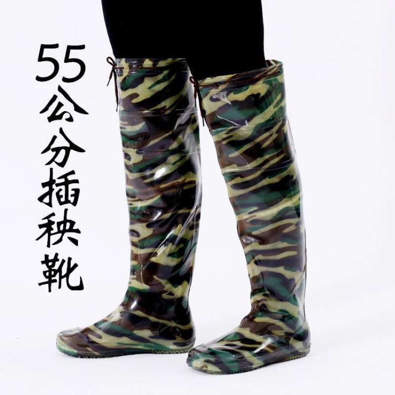 New Style Rice Planting Shoes For Men And Women, High Boots, Paddy Field Shoes And Socks, Soft-Soled Lace-Up Water Shoes, Full Tendon Soft Rain Boots, Rain Boots - Image 4