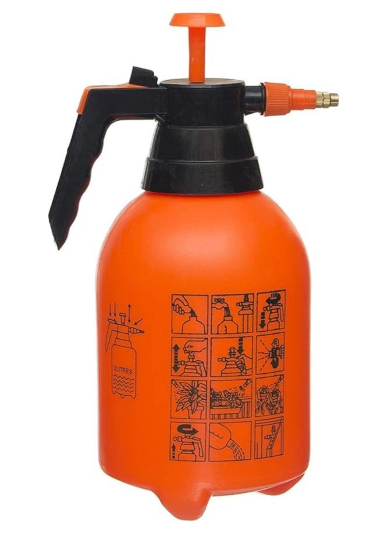 One Litre Watering Sprayer Bottle Gardening Atomizer Orange 30x18x13 centimeter - Image 1