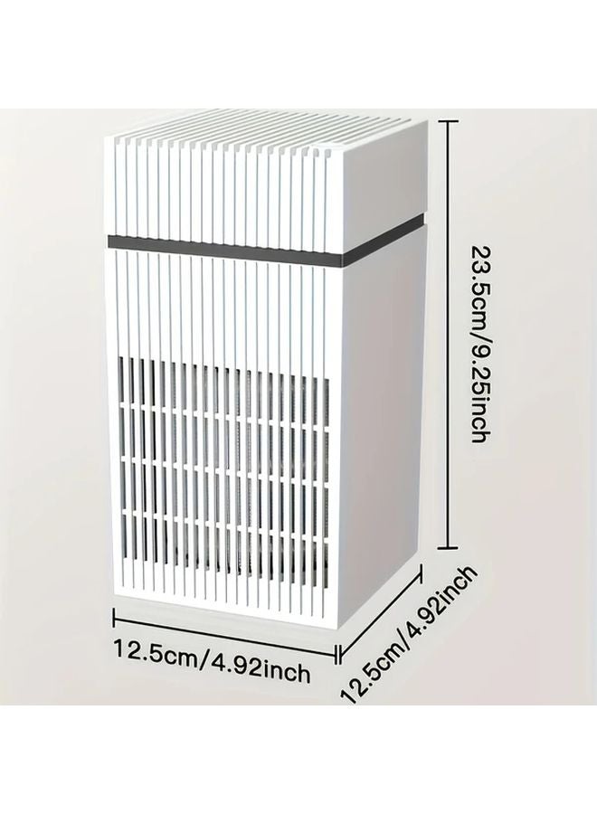 منقي هواء أبيض مع فلتر HEPA للكربون، وضع هادئ ليلي، 360 درجة للتدخين والغبار وشعر الحيوانات الأليفة - Image 4
