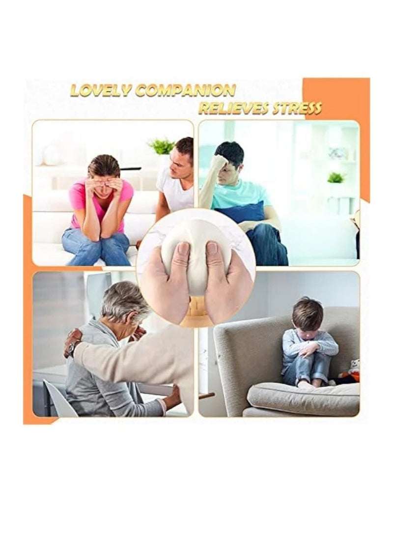 2 PCS Dumpling Squishy Dumpling Stress Ball Steamed Stuffed Bun Stress Relief Squeezing Bun Toys For Halloween Project Tricking People Kid Playing - Image 4