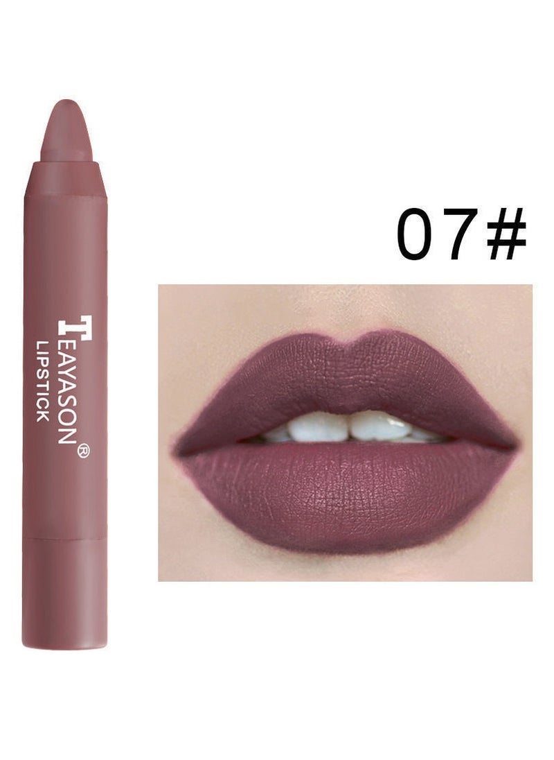 TEAYASON - Liquid Matte Lipstick, Velvet Air Moisture Smooth Crayon Lip Stain, 24 Hour Super Stay Natural Nude Lipstick, Long Lasting Waterproof Lip Gloss Lipstick For Women, (No. 7 Single) - Image 1