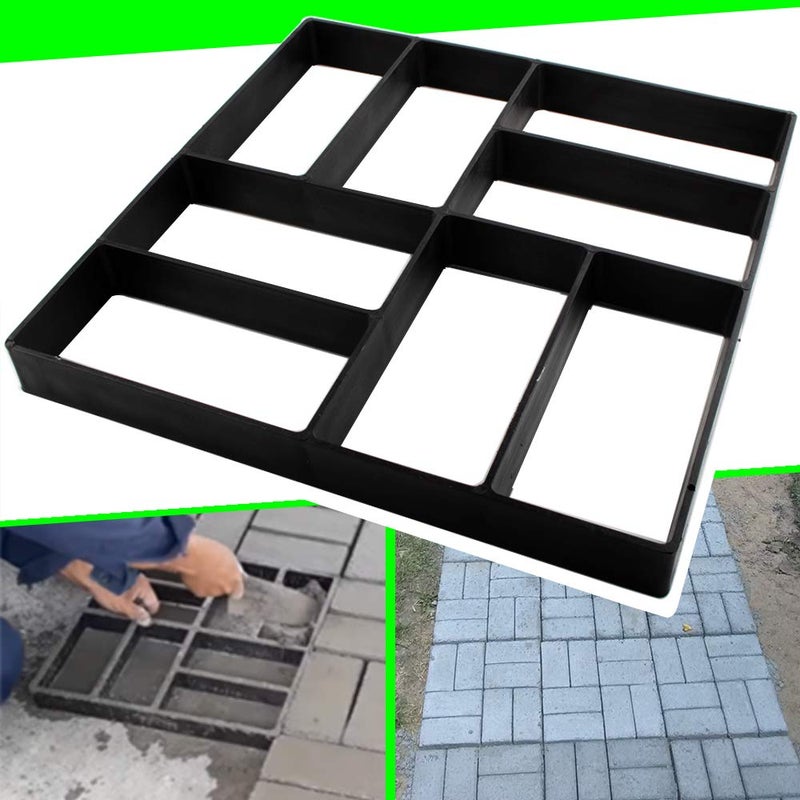 CJGQ Concrete Molds Reusable Walk Maker Paver Path Maker Yard Patio Lawn Garden DIY Walkway Pavement Brick Moulds157x157x157 8Grid