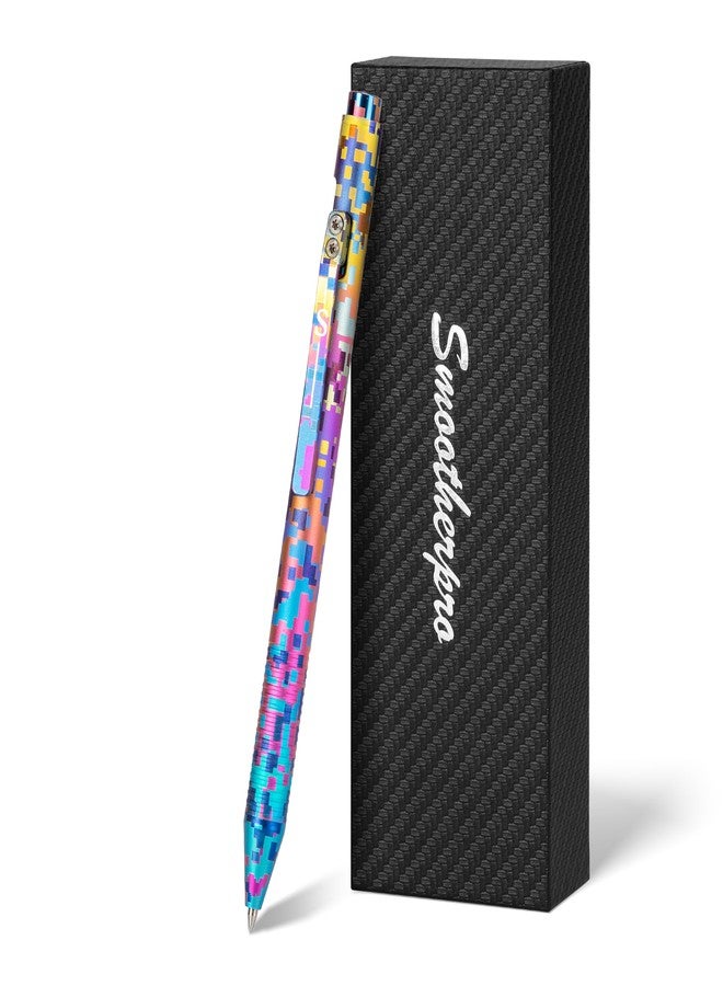 SMOOTHERPRO Titanium Bolt Action Pen - Compatible with Pilot G2 Refills Retractable Ballpoint Pen for Travel, School, Work, Left-Handed Friendly - Minecraft Color - Image 1
