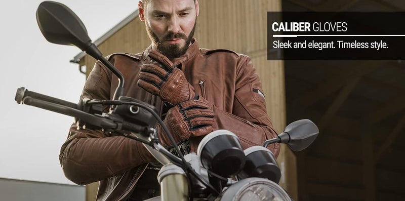 SHIMA CALIBER Motorbike Gloves for Men - Leather Summer Biker Armoured Protectors - Image 4