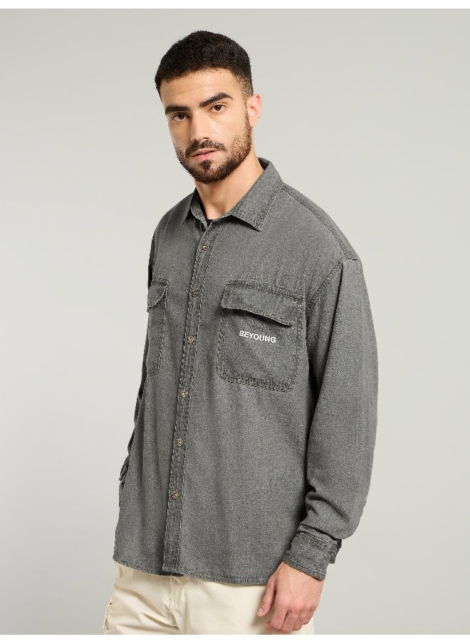 Light Grey Dual Pocket Denim Shirt - pzsku/ZD82B8CC834A62A6E613AZ/45/_/1738235252/8b92d898-9c66-437a-a03c-5eb96681c66a