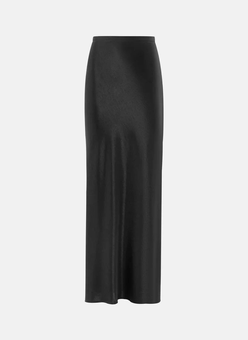 Lichi Floor length satin maxi skirt