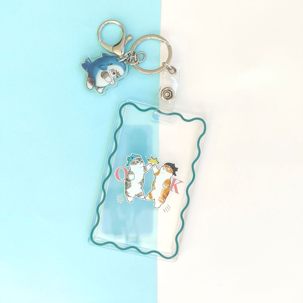 Generic Cat Mofusand Shark Cat Transparent Id Set Student Card Subway ...