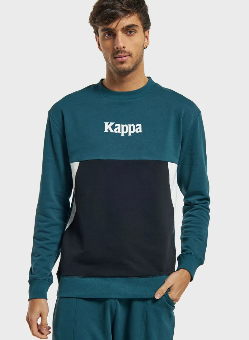 Kappa Colourblock Cut And Sew Sweatshirt