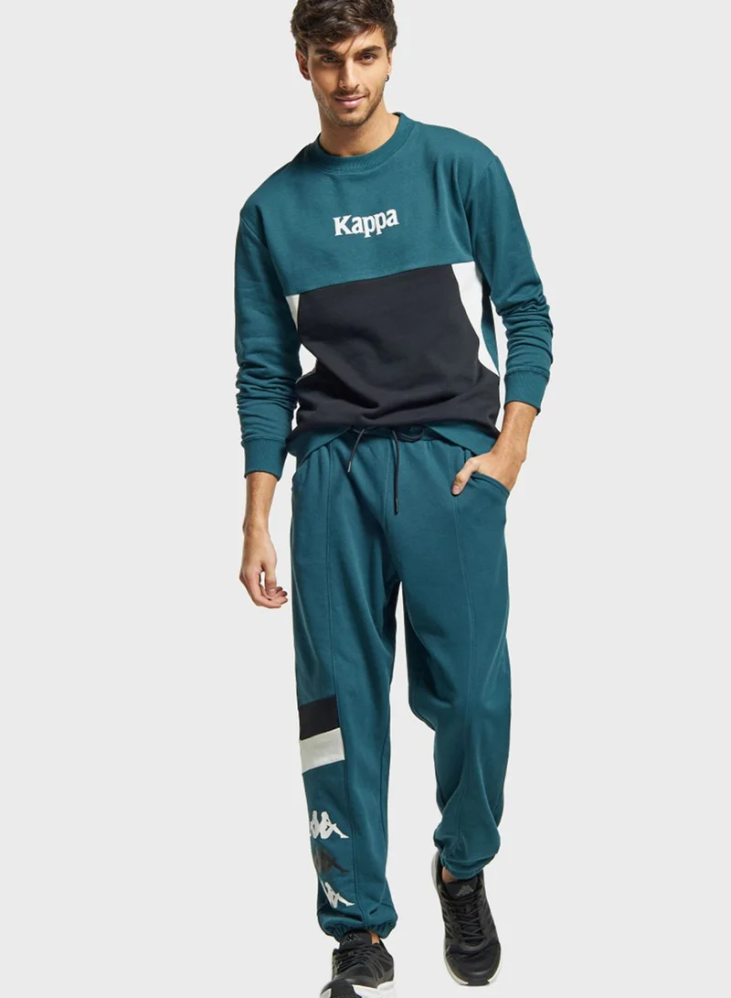 Kappa Colourblock Cut And Sew Sweatshirt