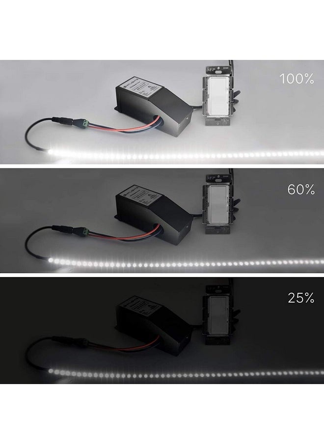 هيتلايتس محول تشغيل LED قابل للتعتيم من HitLights، 24 فولت 60 واط، مزود طاقة مغناطيسي من 120 فولت تيار متردد إلى 24 فولت تيار مستمر، متوافق مع مخفتات Lutron وLeviton، لشرائط إضاءة LED، للمطبخ، والخزانة، من الفئة 2، مدرج في قائمة ETL  - Image 2
