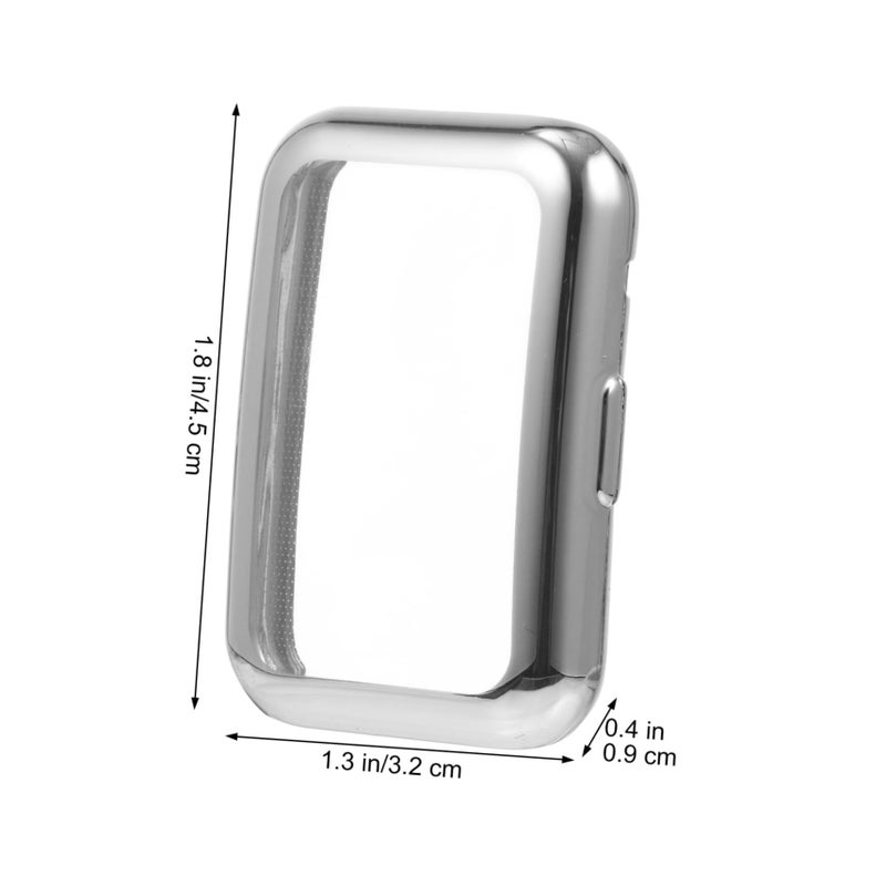 2 Pack TPU Full Coverage Protective Case Compatible Huawei Watch Fit Shockproof Silver - Image 3