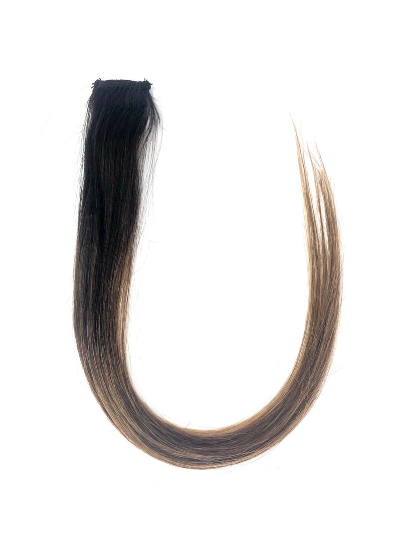Keep Calm and Clip Em In - Caramel Brunette Ombre Highlights Hair Extension Clip-In – Remy Human Hair - Image 1