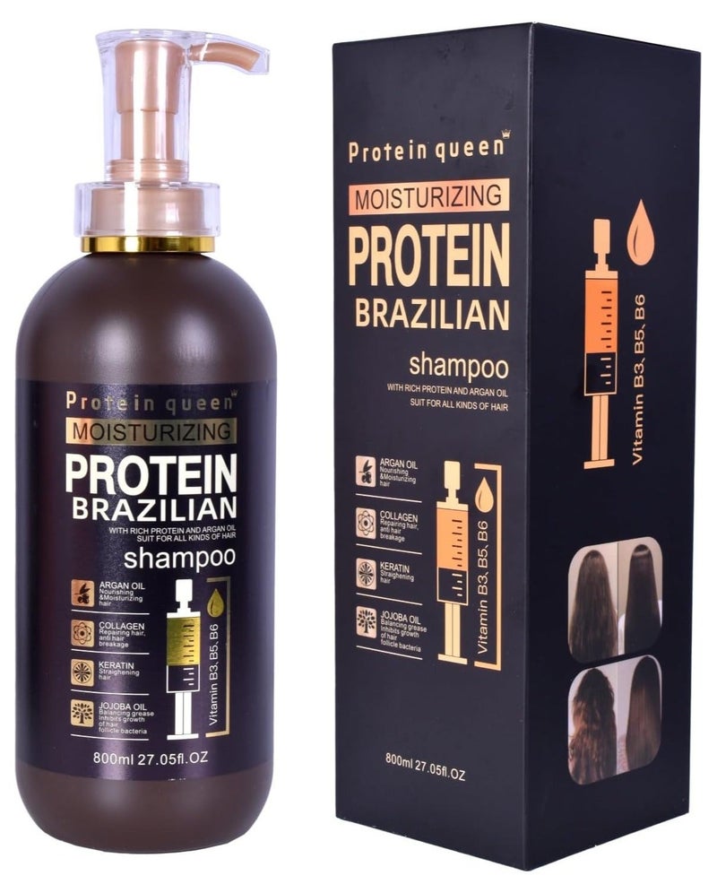 Protein queen Moisturizing Protein Brazilian Shampoo 800 ml - Image 1