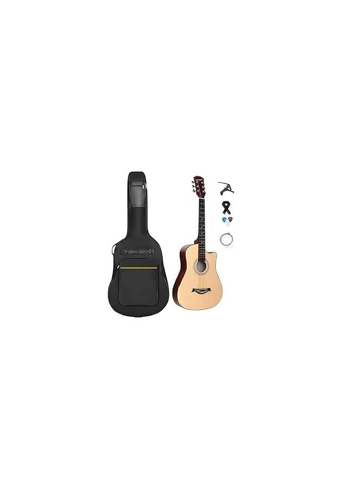 MegArya Acoustic Guitar Combo Pack with Bag, Capo, Picks, and Strings - Image 1