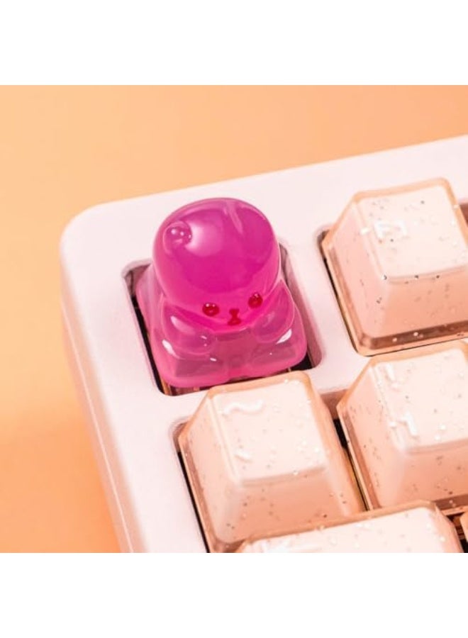 Artisan Keycaps - Cute Bear Resin Keycaps Custom Purple ESC Keycap Fit for Cherry Mx Switches Mechanical Keyboard - Image 3