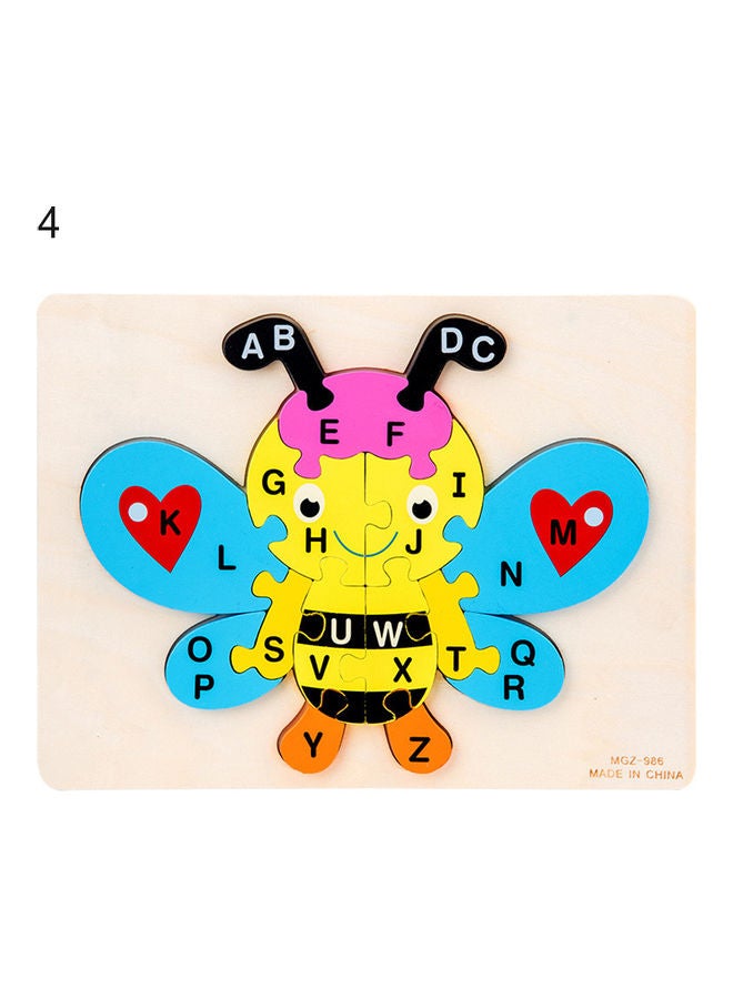 Wooden Bee Pattern Block Jigsaw Puzzle Set