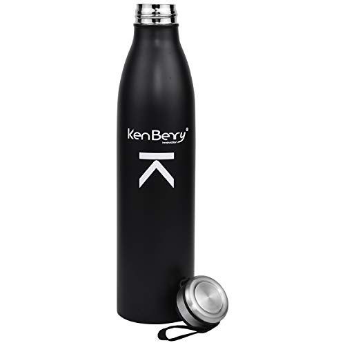 KenBerry Alpha Duke Single Wall Stainless Steel Water Bottle 750 ml (Black, Pack of 1) - Image 2