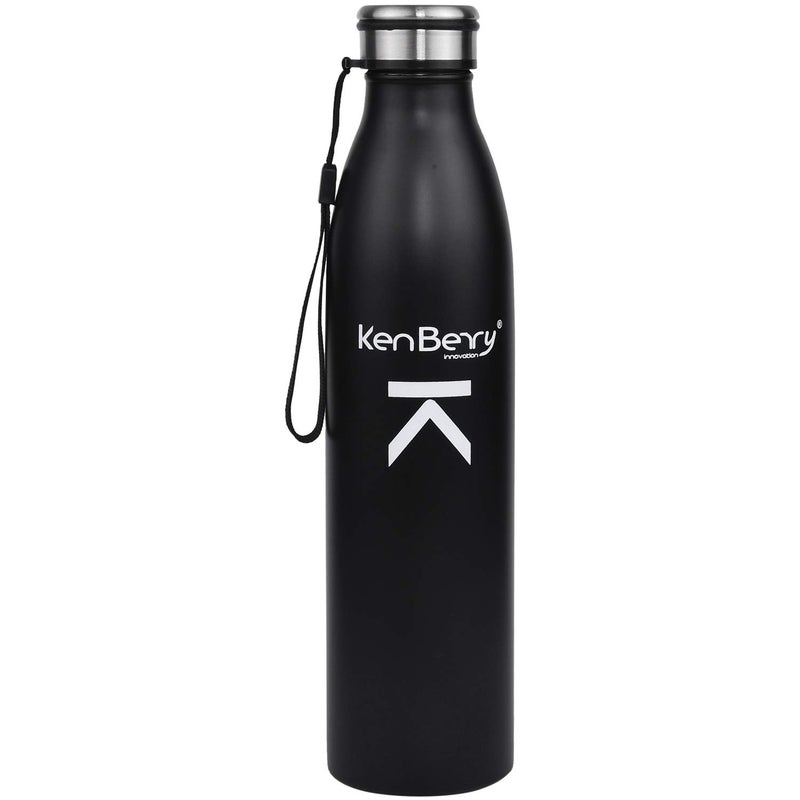 KenBerry Alpha Duke Single Wall Stainless Steel Water Bottle 750 ml (Black, Pack of 1) - Image 5