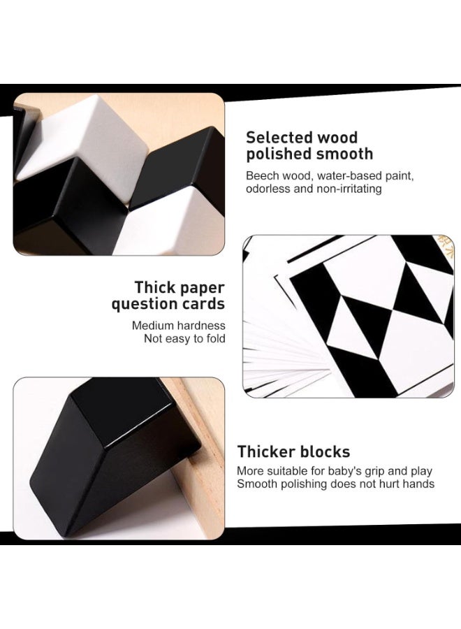 Capstro Battle Blocks Logic Game – Hidden Building Block Spatial Thinking Puzzle with 32 Blocks, 40 Challenge Cards & Bell | Interactive Family Tabletop Strategy Game – Battle Blocks - Image 3