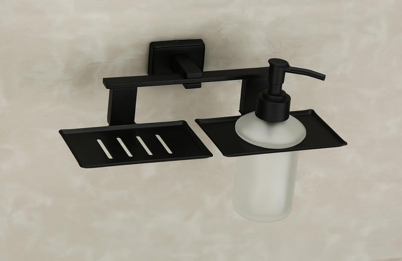 ARQUIN ARQUIN Aroma 304 Grade Stainless Steel Soap Dish Liquid Soap DispenserBathroom Accessories Black Matt Pack of 4 