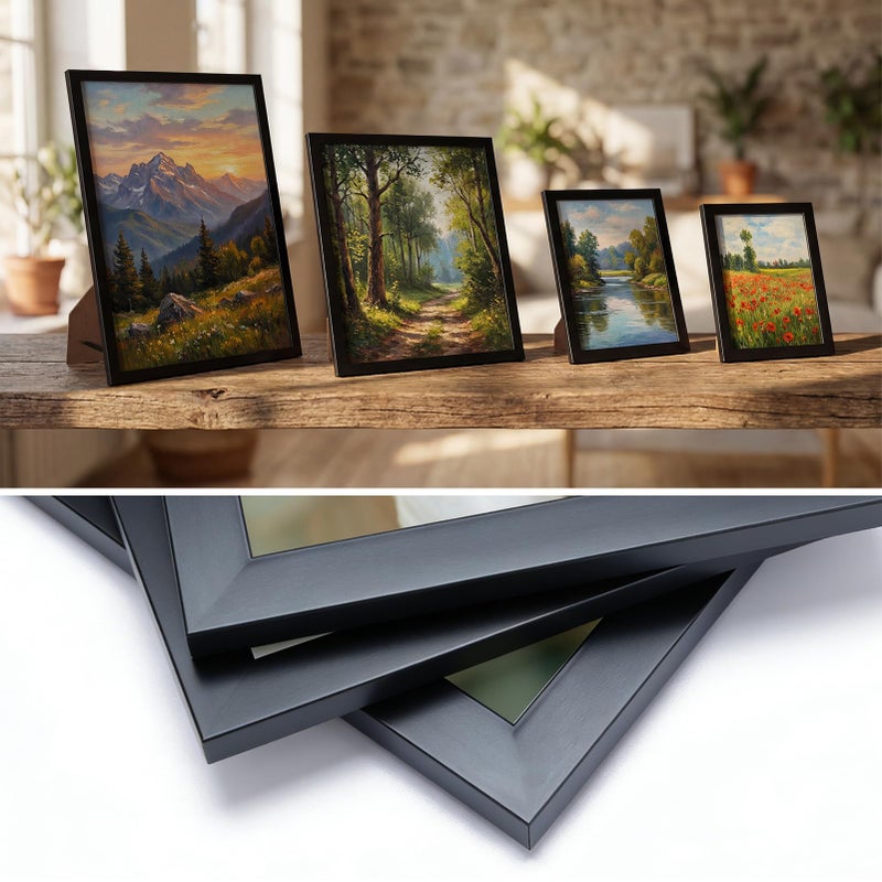 Hoikwo Multi Pack Set of Black Picture Frames, Six 4x6 Six 5x7 Four 8x10 Two 11x14 for Home Wall Display - Image 4