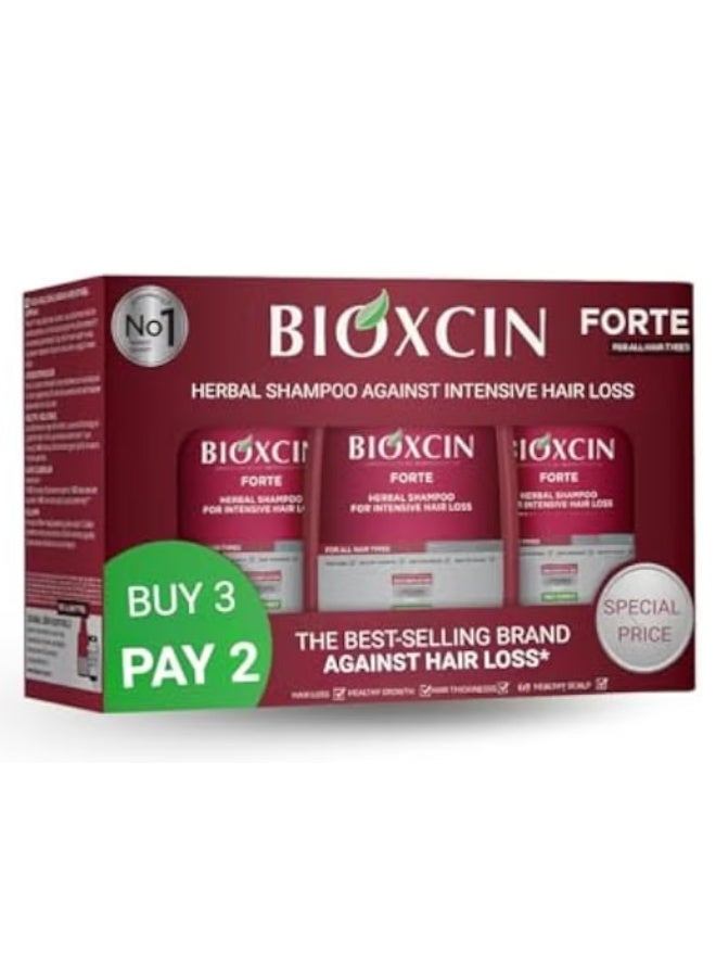 BIOXCIN FORTE HAIR LOSS SHAMPOO - 3 PIECES IN 1 BOX - Image 1
