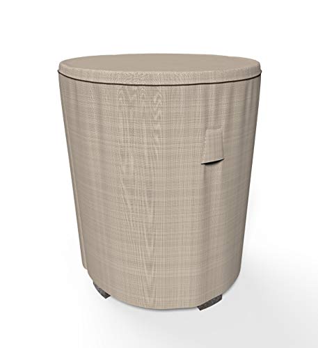 Budge P9A18PM1 English Garden Round AC Cover Heavy Duty and Waterproof, 34" D x 30" H, Tan Tweed - Image 2
