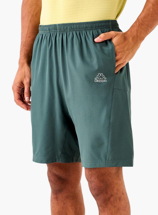 Kappa Logo Print Shorts with Elasticated Waist and Pockets - Image 1