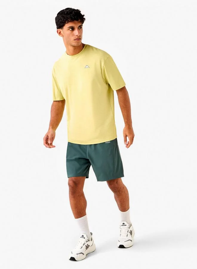 Kappa Kappa Logo Print Shorts with Elasticated Waist and Pockets