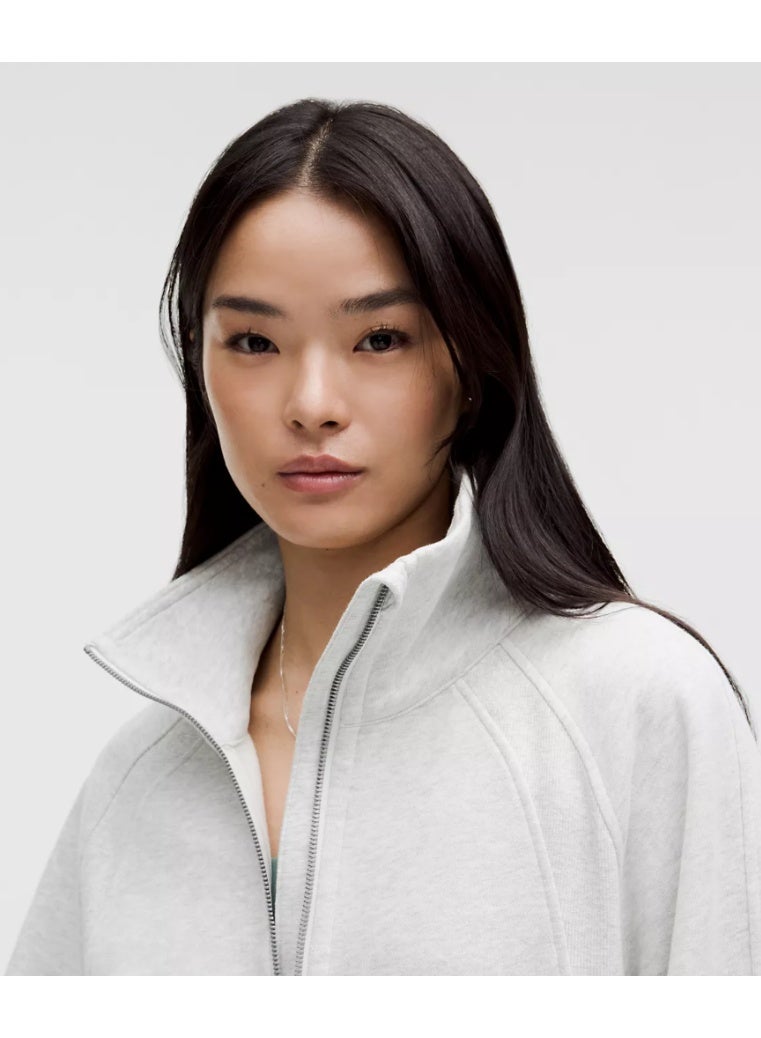Lululemon Scuba Oversized Funnel-Neck Half Zip Long Ultra Light Grey - Image 4