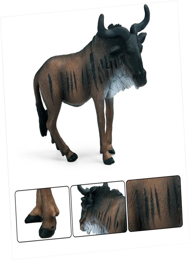 TOYANDONA 1pcs African Wildebeest Model Toy Farm Animals Cow Figurine Cow Plastic Animals s s for Toddlers Home Decor Simulation Wild Animal Decor - Image 3