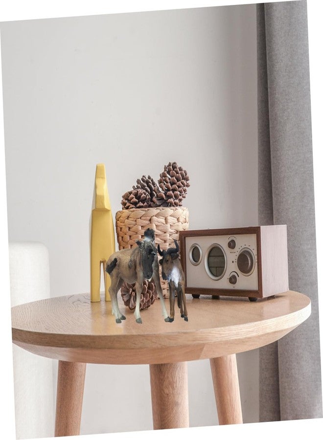 TOYANDONA 1pcs African Wildebeest Model Toy Farm Animals Cow Figurine Cow Plastic Animals s s for Toddlers Home Decor Simulation Wild Animal Decor - Image 2