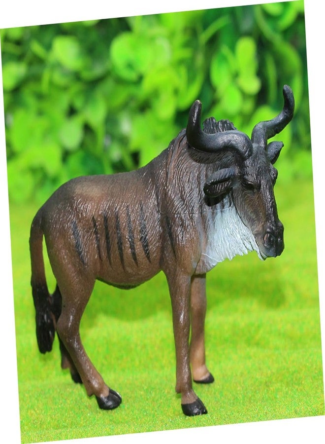 TOYANDONA 1pcs African Wildebeest Model Toy Farm Animals Cow Figurine Cow Plastic Animals s s for Toddlers Home Decor Simulation Wild Animal Decor - Image 4