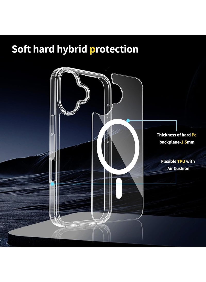 Denx Clear Magnetic Case for iPhone 17, Compatible iphone 17 with MagSafe, Translucent Back  Shockproof Phone Cover. - Image 4