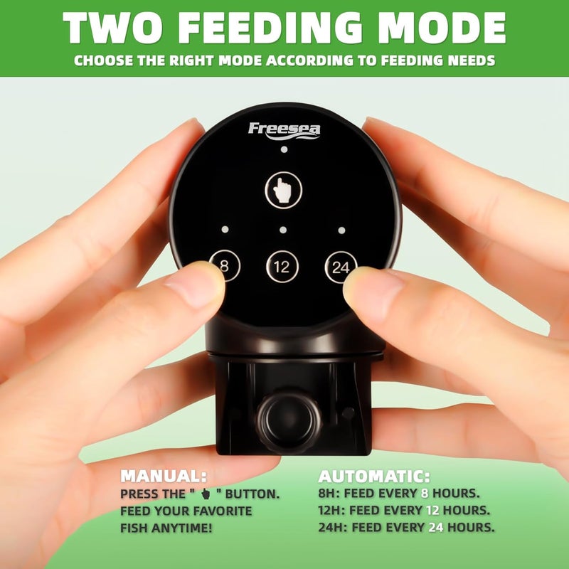 FREESEA Automatic Fish Feeder for Aquarium: Vacation Food Dispenser with Timer for Betta Tank - Image 2