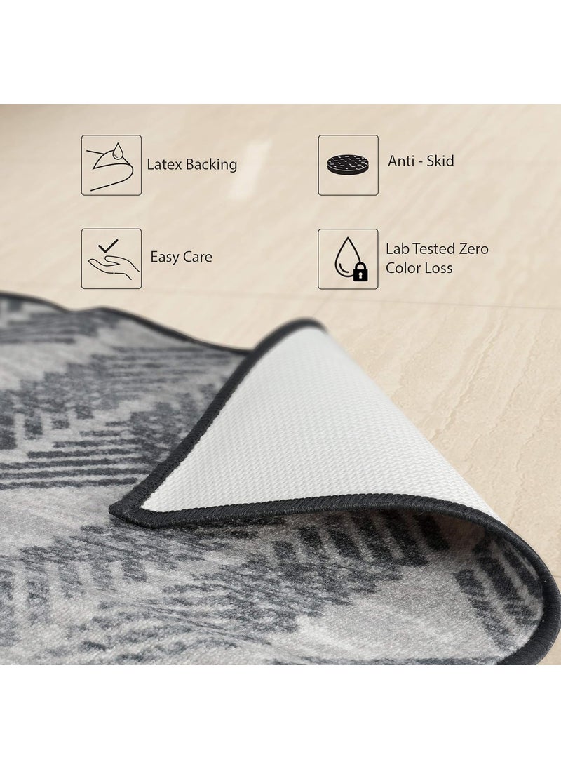 Status Contract - Status Contract 3D Printed Perfect Rugs for Living Area | Rug and for Bedroom |Rug and for ining Table Rug Floor with Anti Slip Backing (22 x 55, Grey) - Image 1